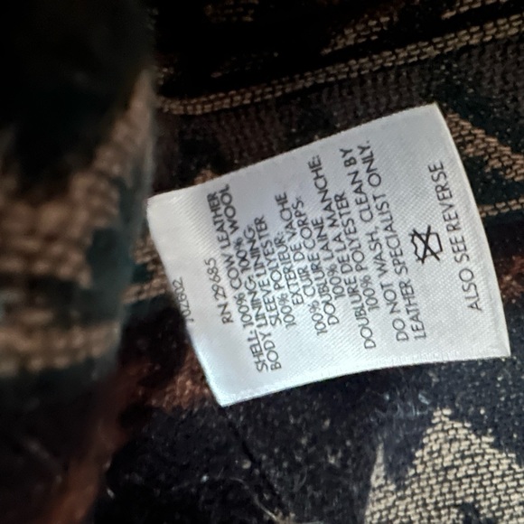 Pendleton Western Wear Tribal Mount Boss Jacket Sz L Wool Leather Vintage - Picture 5 of 5